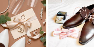 Miniature de l'article 'Accessoires des mariés : nos essentiels pour elle et pour lui' - Robe et costume : les stars du mariage ! Mais les vrais déta...