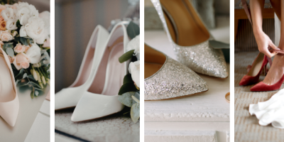 Miniature de l'article 'Quelle couleur de chaussures pour sa robe de mariée ?' - Blanc immaculé, nude discret ou couleur audacieuse ? Choisir...