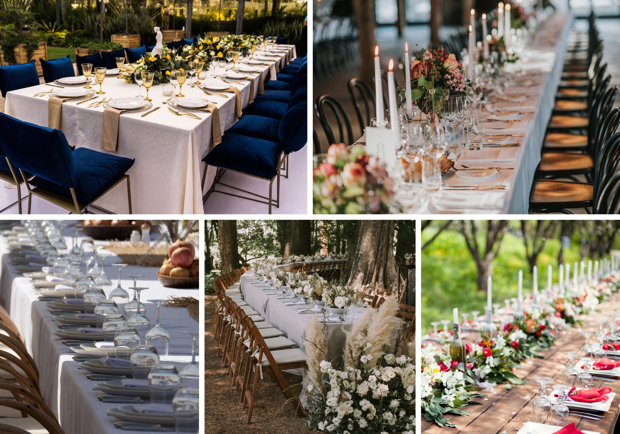 disposition en grandes tables